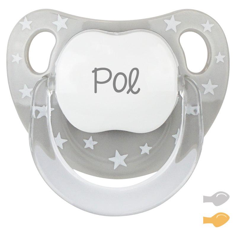 Chupete Personalizado Bebé Mi Pipo Baby Chic Gris - Nanetes #
